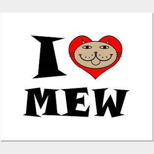 I Heart Cat - Fawn Colored Kitty Posters and Art